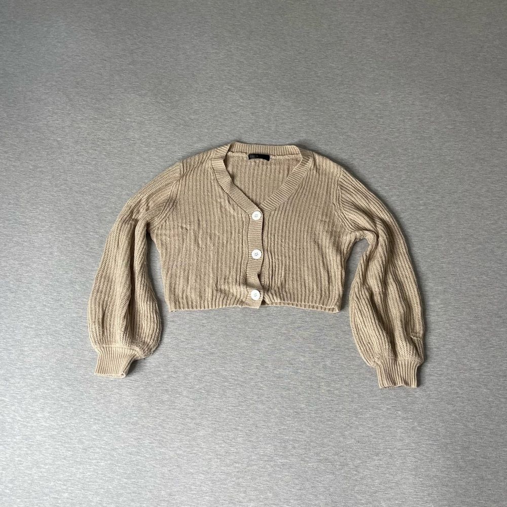 Shein Women’s Ezwear Button Front Crop Cardigan Sweater